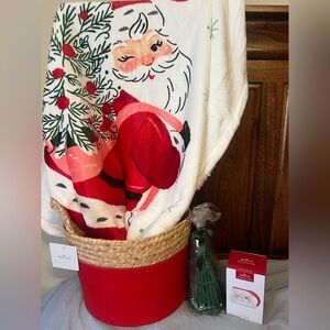 Hallmark New 2025 VIP Set, Santa Blanket, Tree Candle, Santa  Ornament in basket